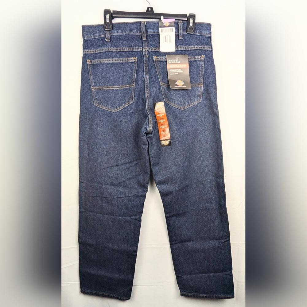 Dickies Men’s Work Jeans Denim Regular Fit Straight Leg 33 X 30 New NWT 5 Pocket